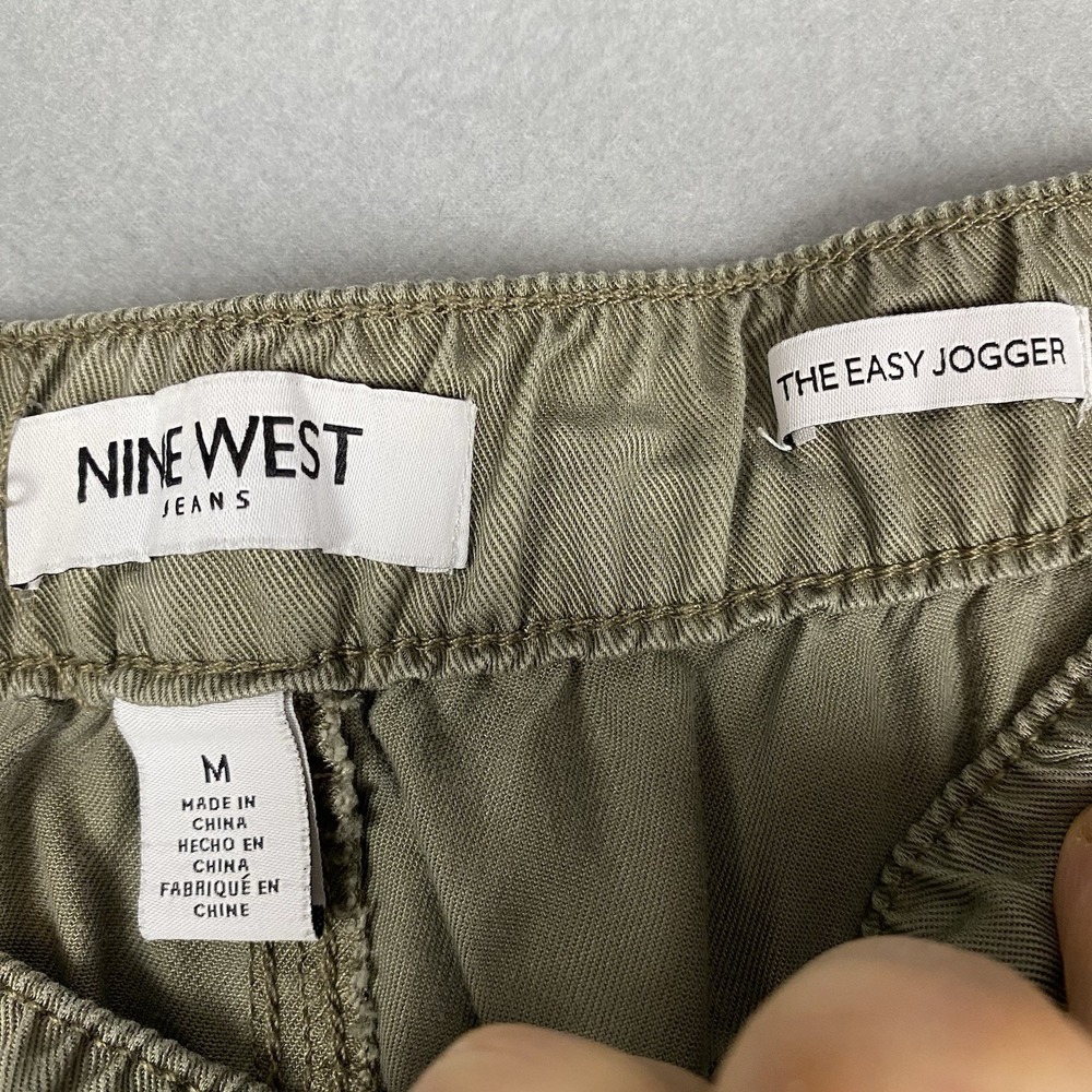 Nine West The Easy Jogger Lyocell Drawstring Elastic Pants Womens Medium Olive - Picture 5 of 9